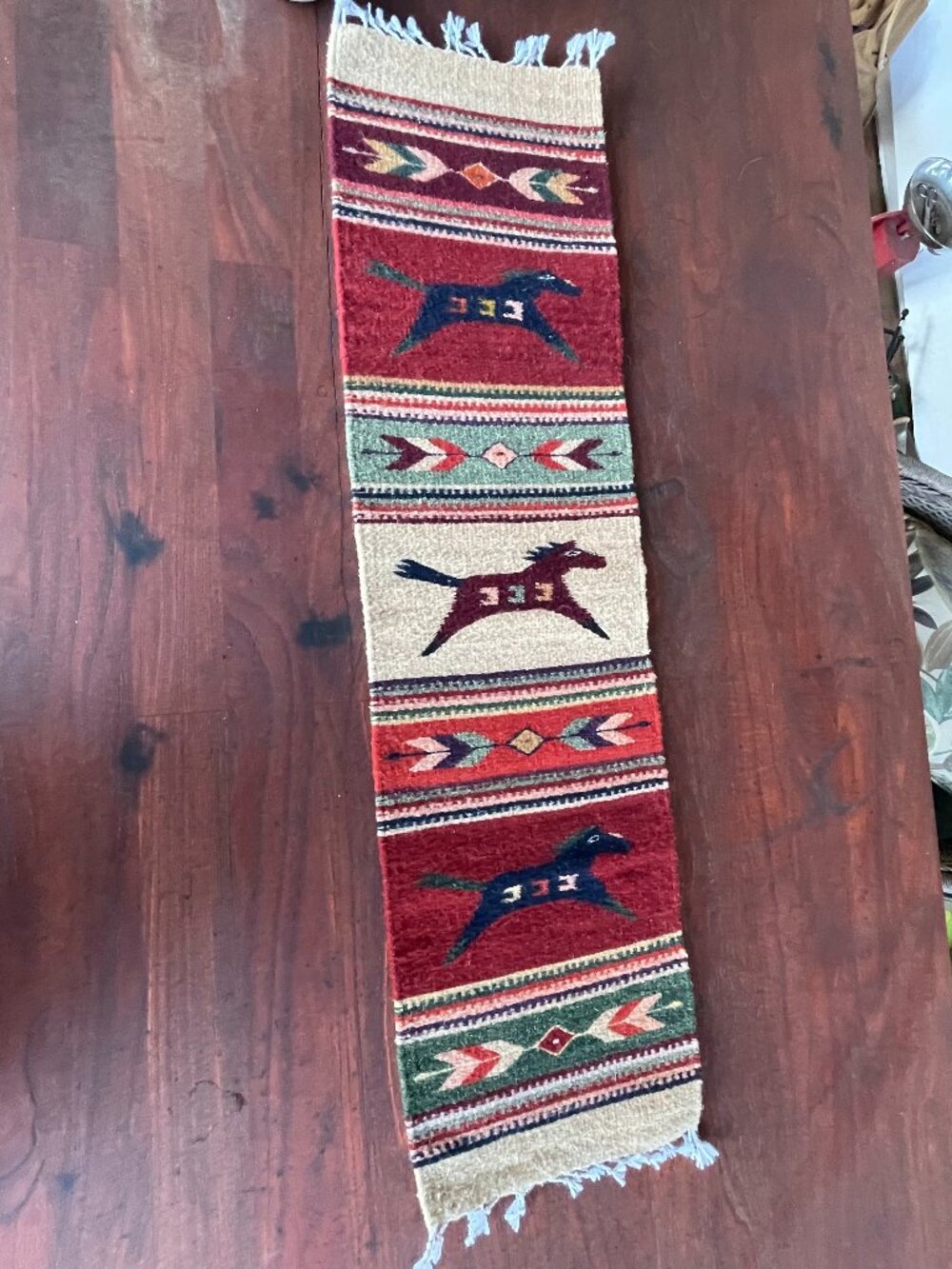Zapotec Hand Woven Merino Wool Weaving 39” x 10.5"